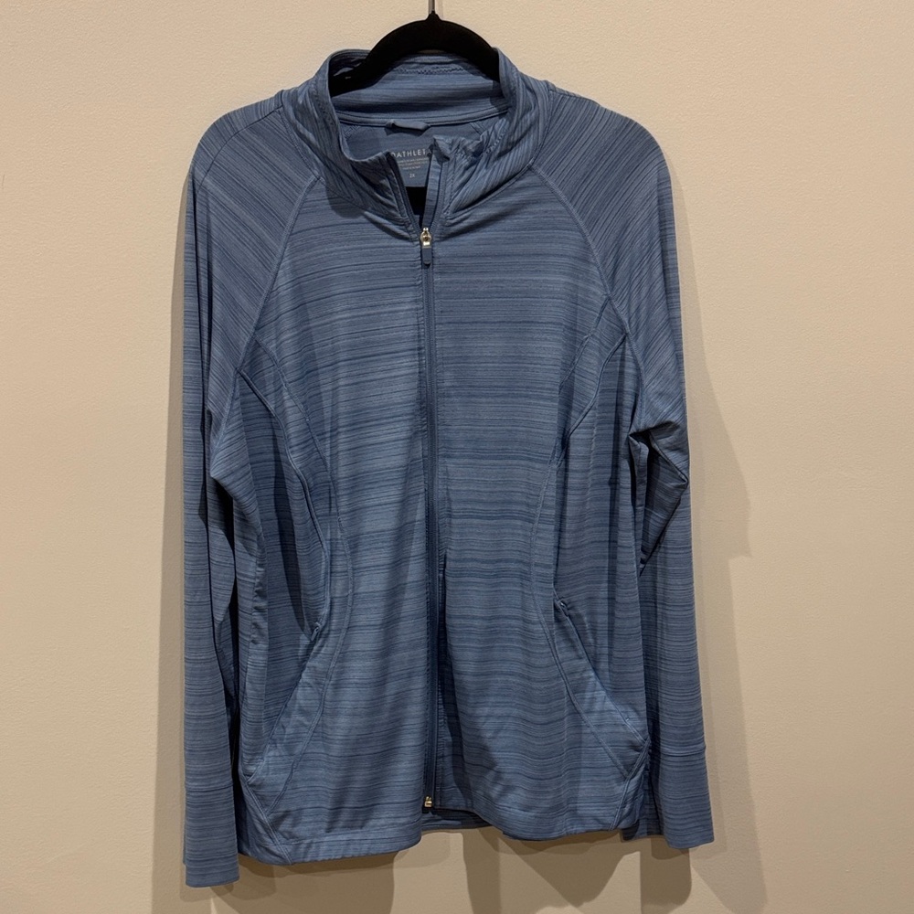 Athleta Heathered Blue Jacket